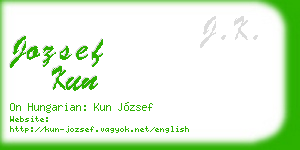 jozsef kun business card