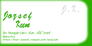 jozsef kun business card